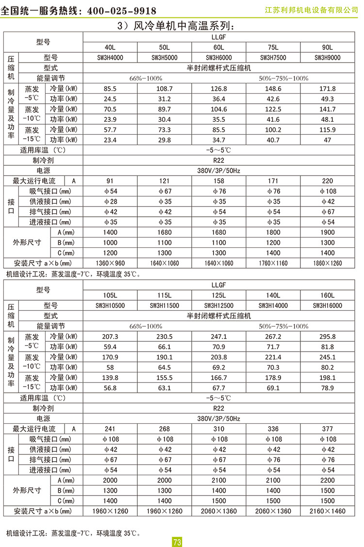 莱富康螺杆并联机组蒸发冷